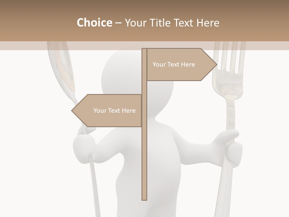 A Person Holding A Fork And A Knife PowerPoint Template