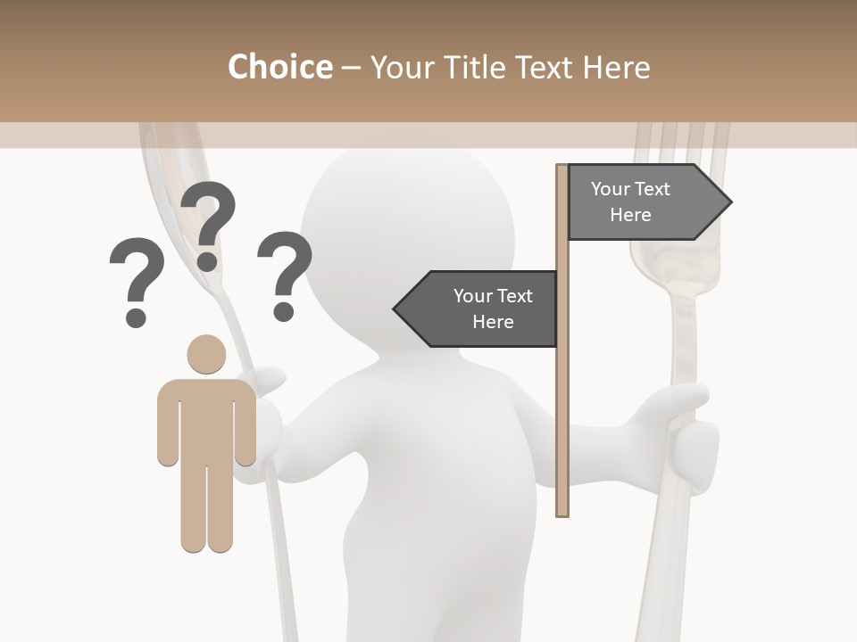 A Person Holding A Fork And A Knife PowerPoint Template