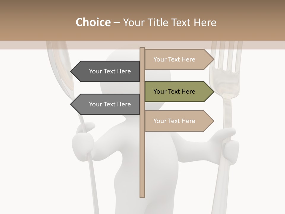A Person Holding A Fork And A Knife PowerPoint Template
