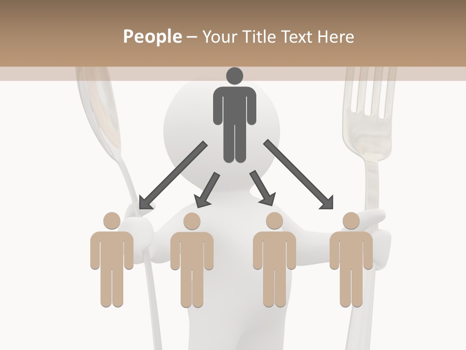 A Person Holding A Fork And A Knife PowerPoint Template