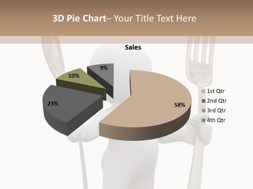 A Person Holding A Fork And A Knife PowerPoint Template