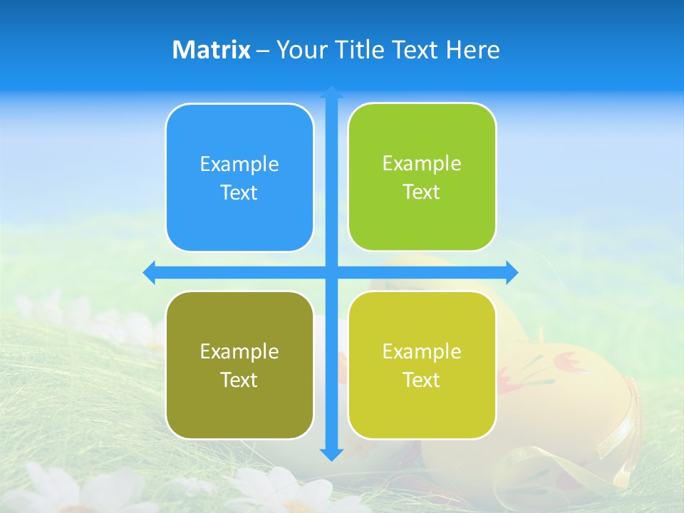 A Group Of Easter Eggs Sitting On Top Of A Green Field PowerPoint Template