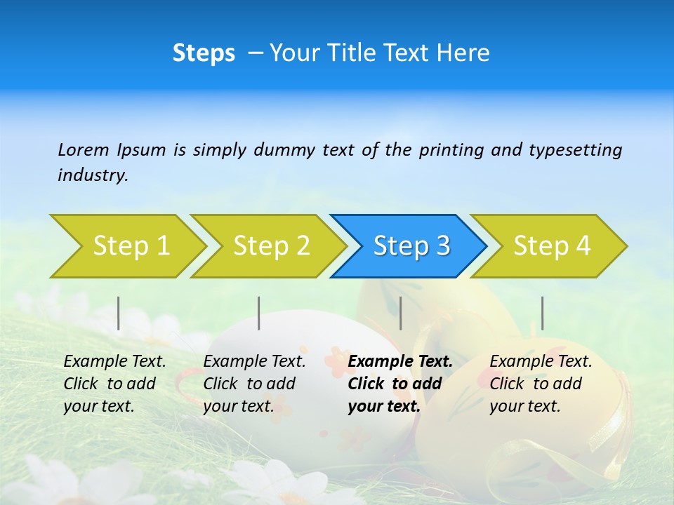 A Group Of Easter Eggs Sitting On Top Of A Green Field PowerPoint Template