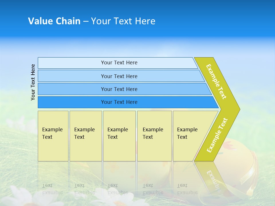 A Group Of Easter Eggs Sitting On Top Of A Green Field PowerPoint Template