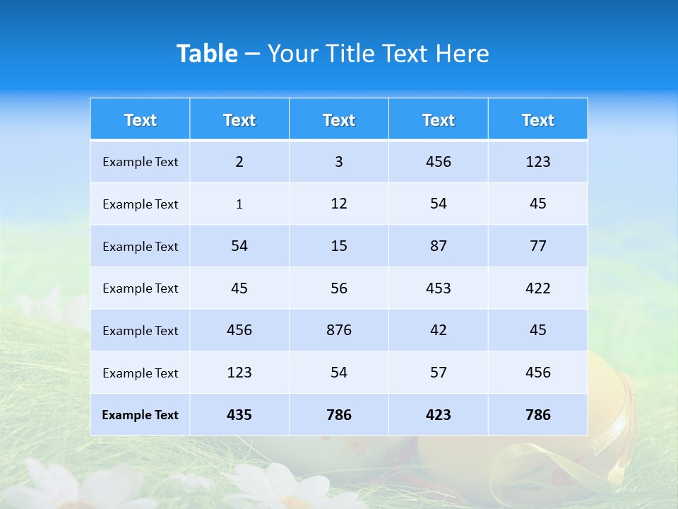 A Group Of Easter Eggs Sitting On Top Of A Green Field PowerPoint Template