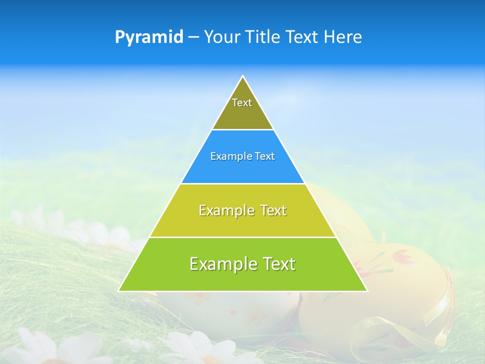 A Group Of Easter Eggs Sitting On Top Of A Green Field PowerPoint Template