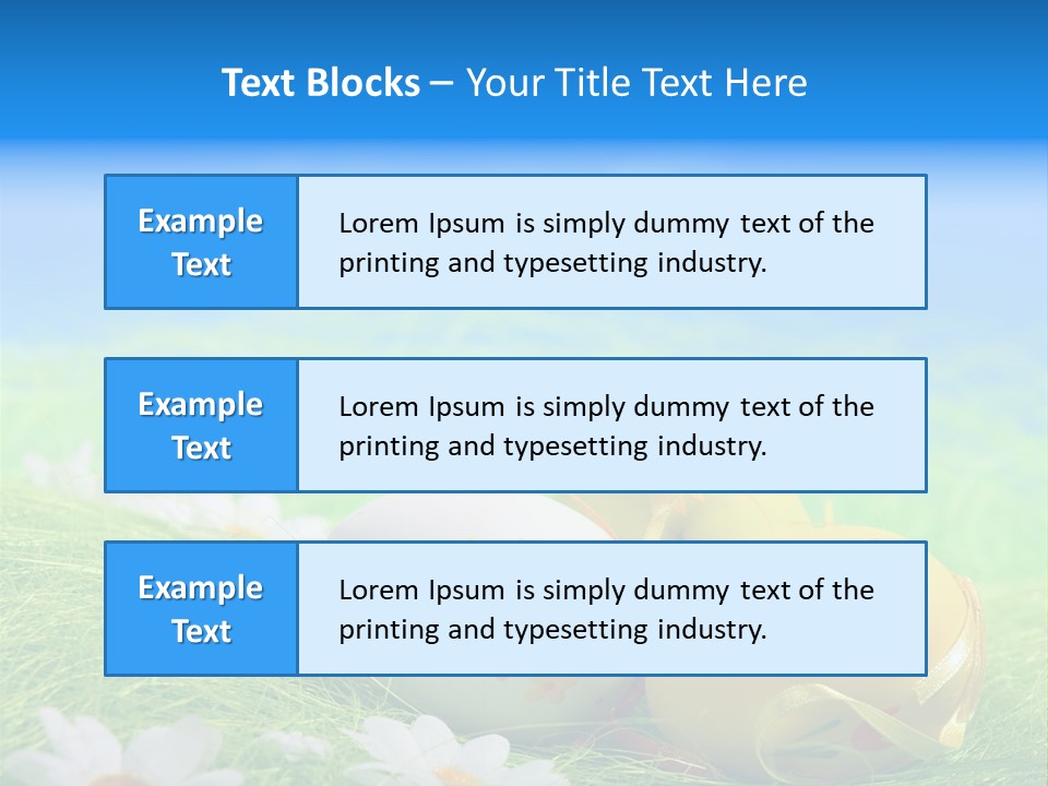 A Group Of Easter Eggs Sitting On Top Of A Green Field PowerPoint Template