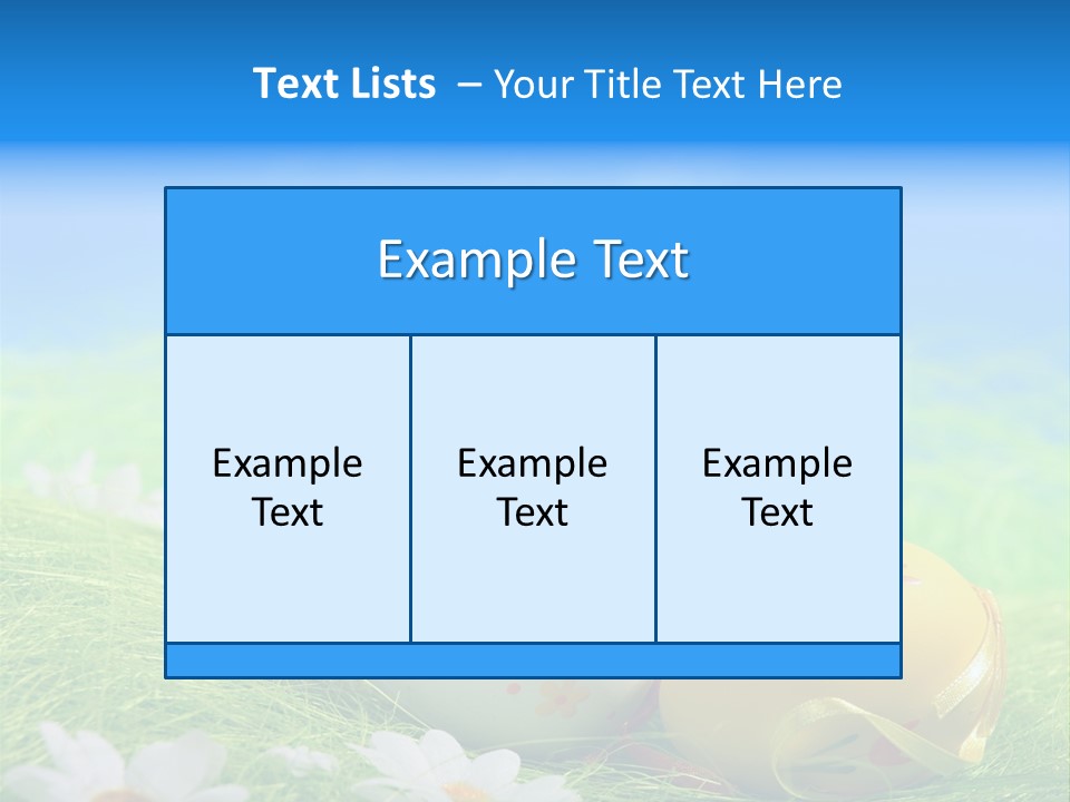 A Group Of Easter Eggs Sitting On Top Of A Green Field PowerPoint Template