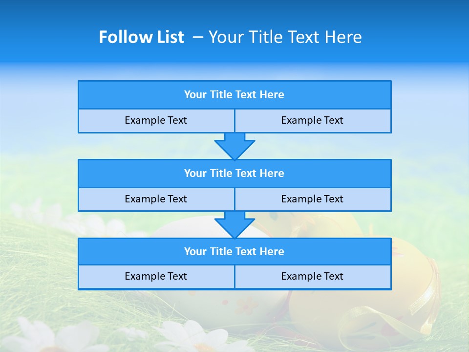 A Group Of Easter Eggs Sitting On Top Of A Green Field PowerPoint Template