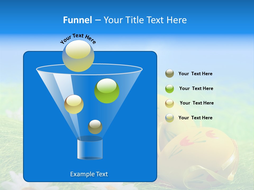 A Group Of Easter Eggs Sitting On Top Of A Green Field PowerPoint Template