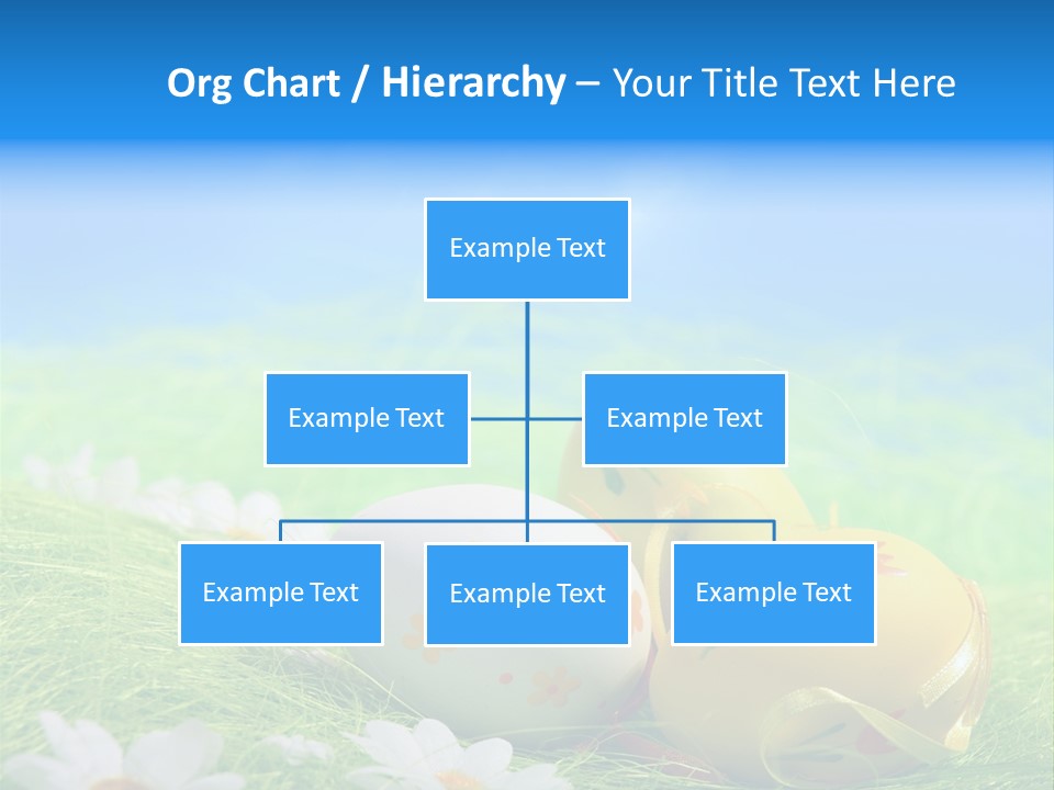 A Group Of Easter Eggs Sitting On Top Of A Green Field PowerPoint Template