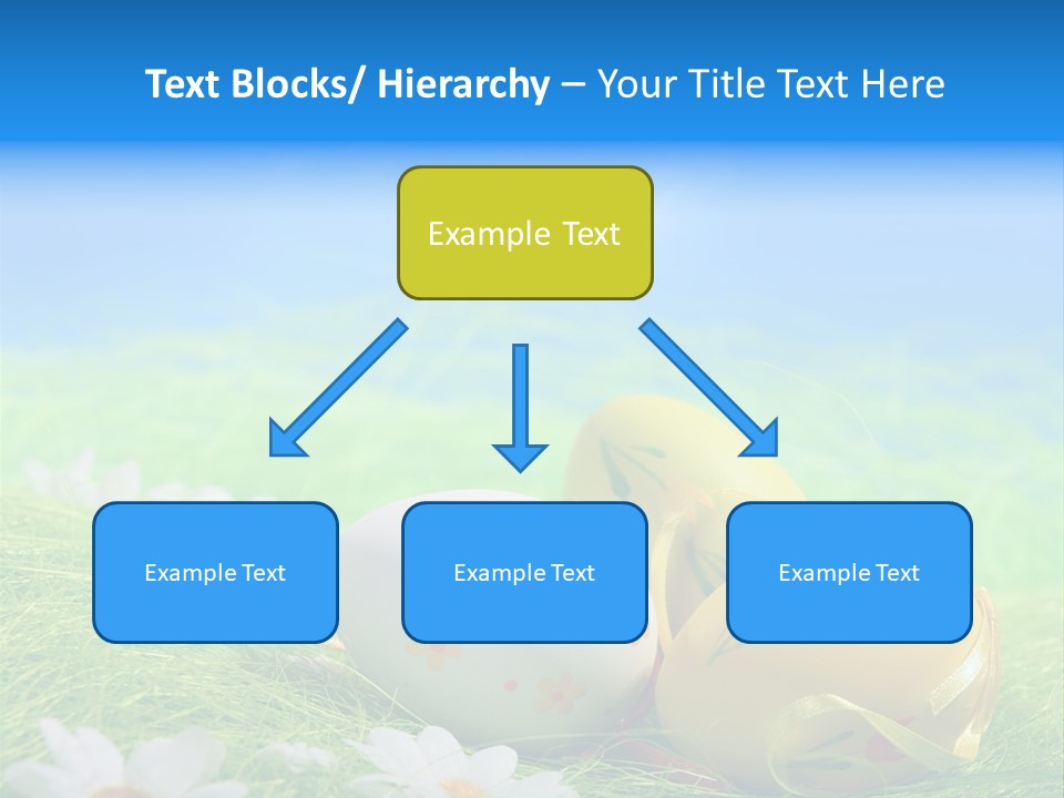 A Group Of Easter Eggs Sitting On Top Of A Green Field PowerPoint Template