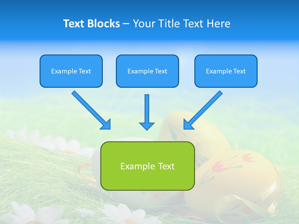 A Group Of Easter Eggs Sitting On Top Of A Green Field PowerPoint Template