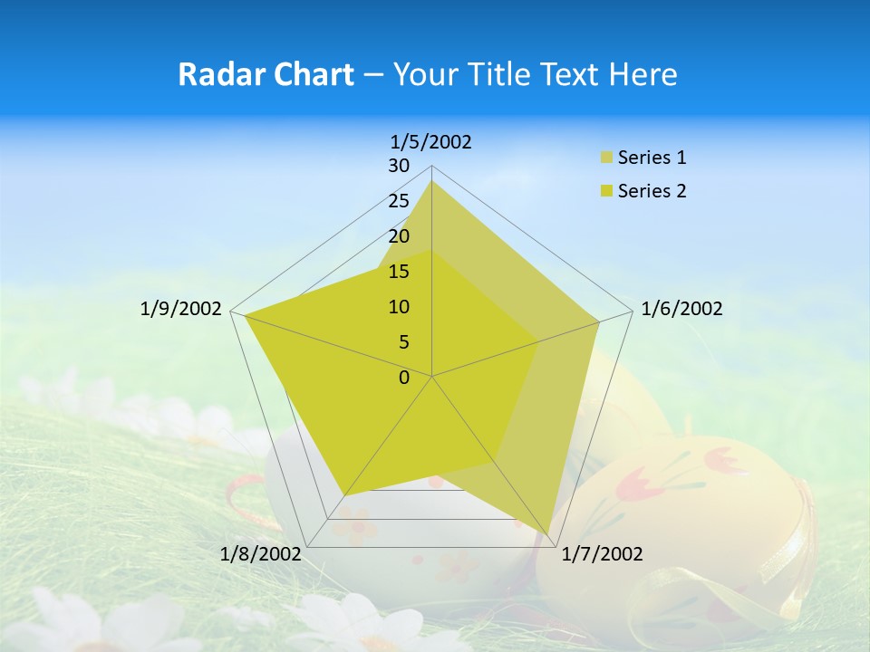 A Group Of Easter Eggs Sitting On Top Of A Green Field PowerPoint Template