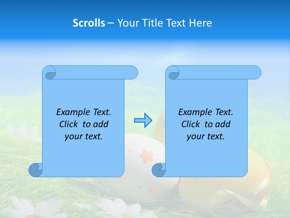 A Group Of Easter Eggs Sitting On Top Of A Green Field PowerPoint Template
