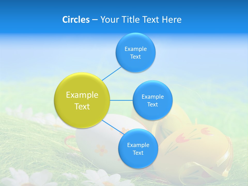 A Group Of Easter Eggs Sitting On Top Of A Green Field PowerPoint Template