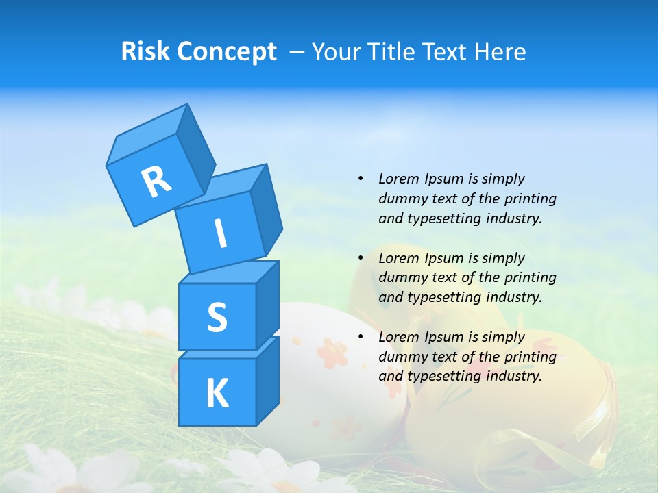 A Group Of Easter Eggs Sitting On Top Of A Green Field PowerPoint Template
