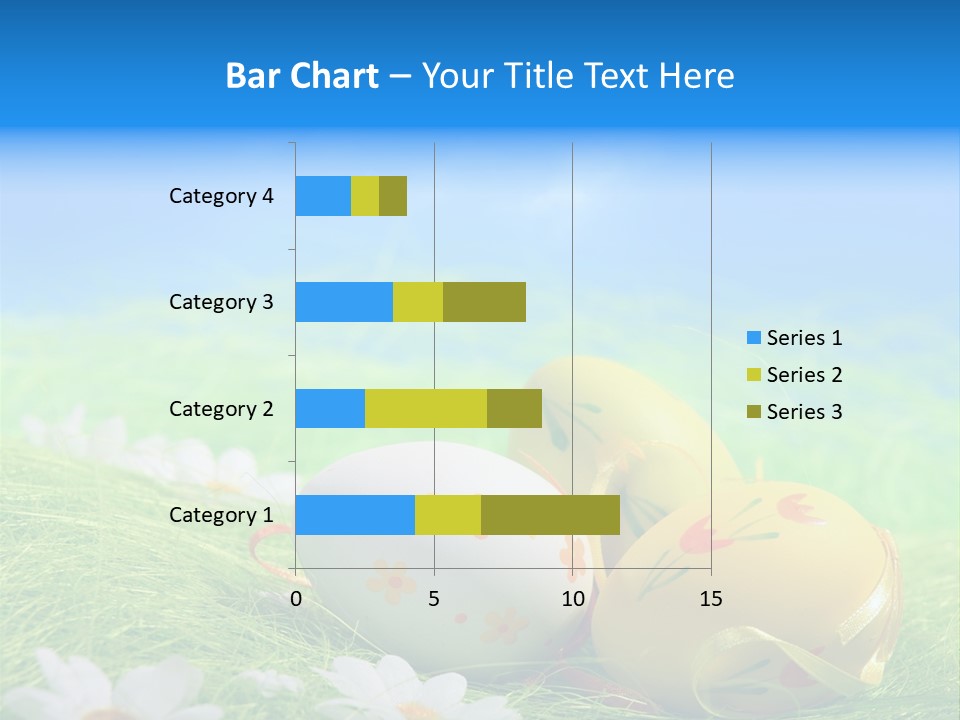 A Group Of Easter Eggs Sitting On Top Of A Green Field PowerPoint Template