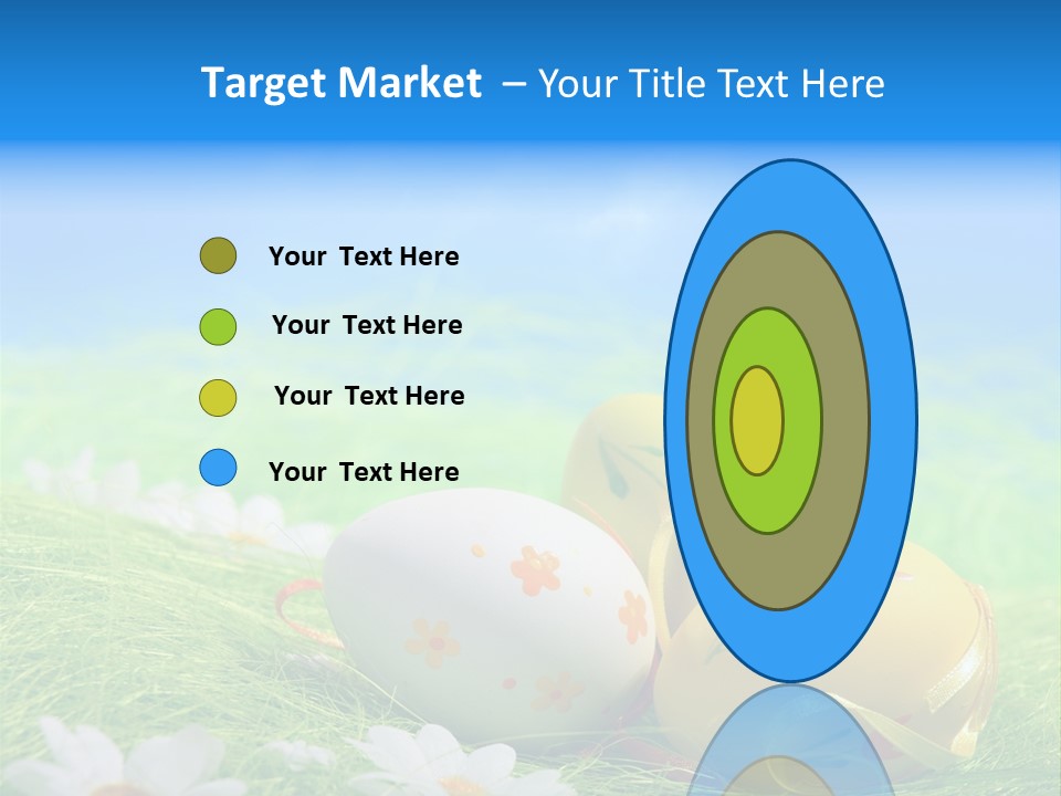 A Group Of Easter Eggs Sitting On Top Of A Green Field PowerPoint Template