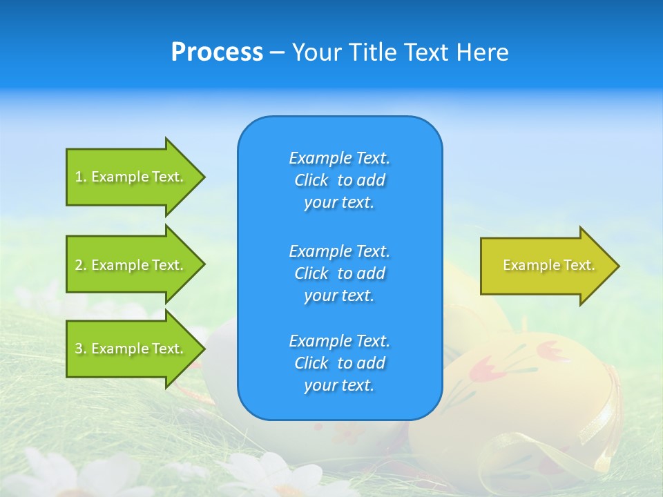 A Group Of Easter Eggs Sitting On Top Of A Green Field PowerPoint Template