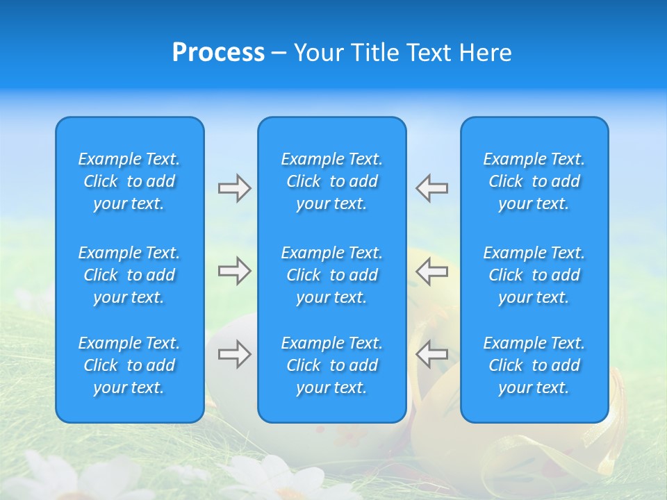 A Group Of Easter Eggs Sitting On Top Of A Green Field PowerPoint Template