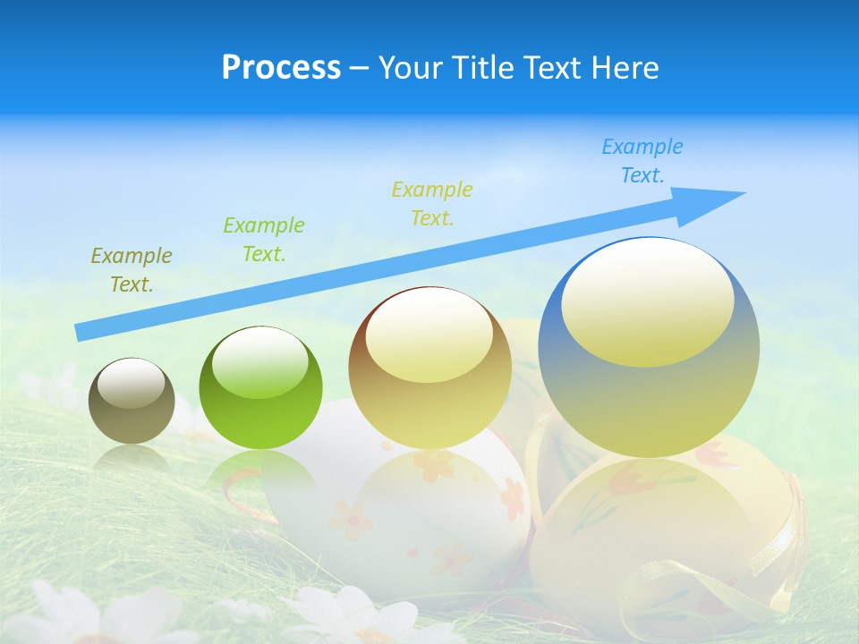 A Group Of Easter Eggs Sitting On Top Of A Green Field PowerPoint Template