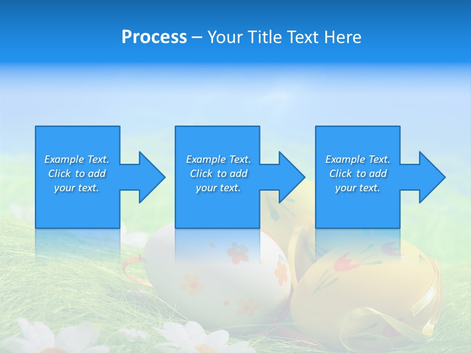 A Group Of Easter Eggs Sitting On Top Of A Green Field PowerPoint Template