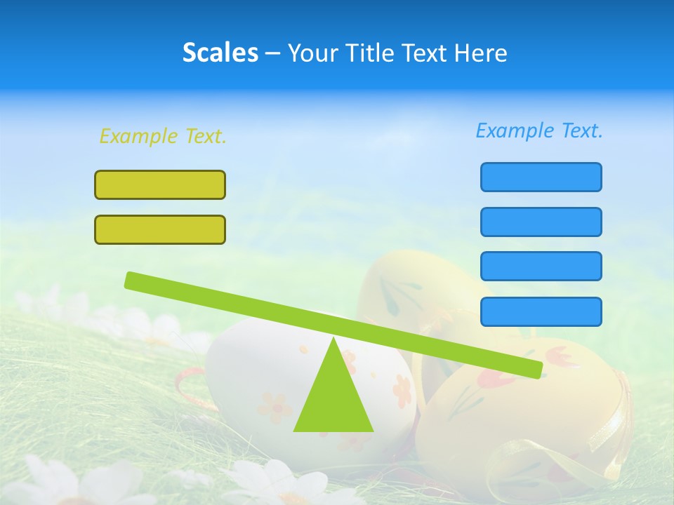 A Group Of Easter Eggs Sitting On Top Of A Green Field PowerPoint Template