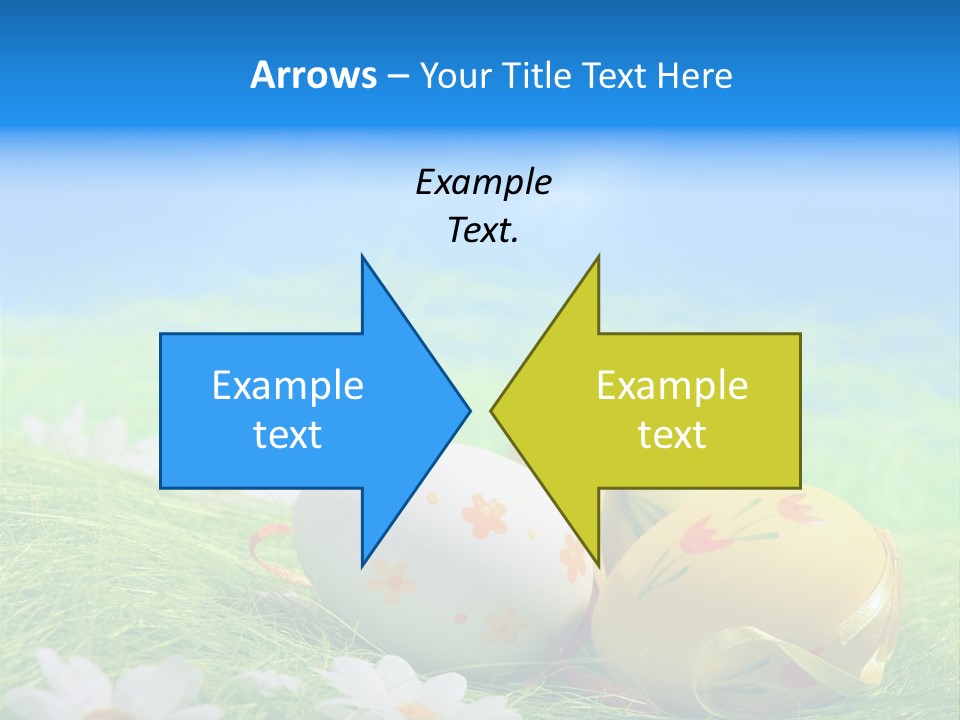 A Group Of Easter Eggs Sitting On Top Of A Green Field PowerPoint Template