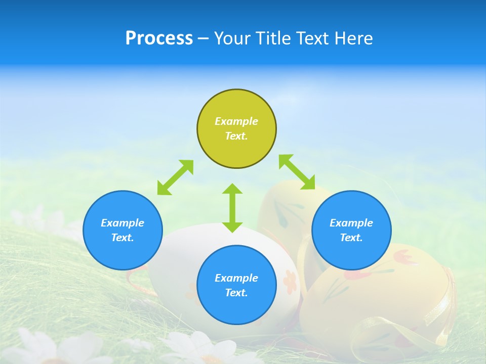 A Group Of Easter Eggs Sitting On Top Of A Green Field PowerPoint Template