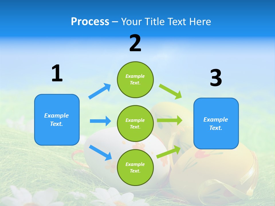 A Group Of Easter Eggs Sitting On Top Of A Green Field PowerPoint Template