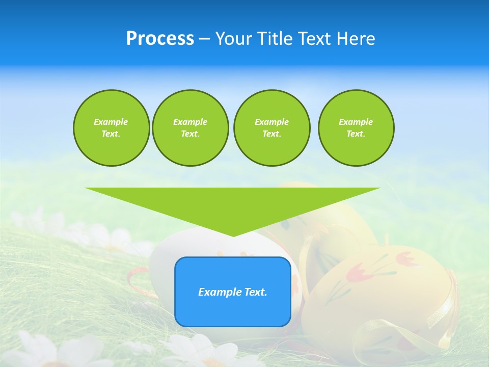 A Group Of Easter Eggs Sitting On Top Of A Green Field PowerPoint Template