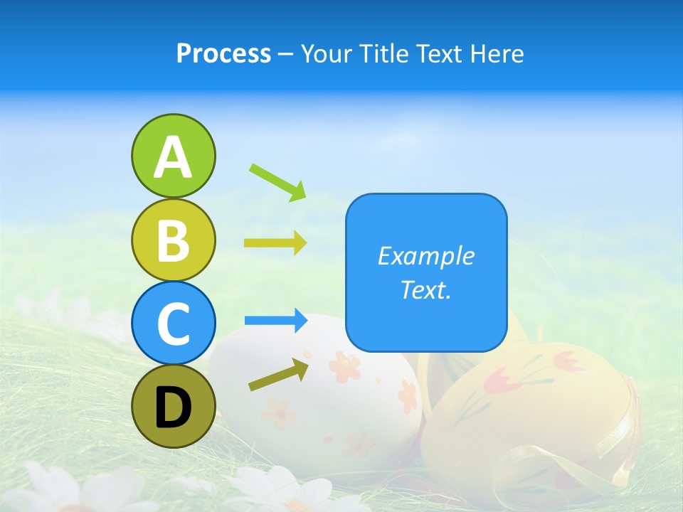 A Group Of Easter Eggs Sitting On Top Of A Green Field PowerPoint Template