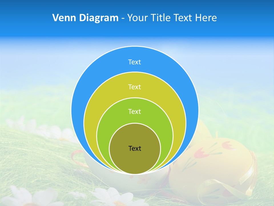 A Group Of Easter Eggs Sitting On Top Of A Green Field PowerPoint Template