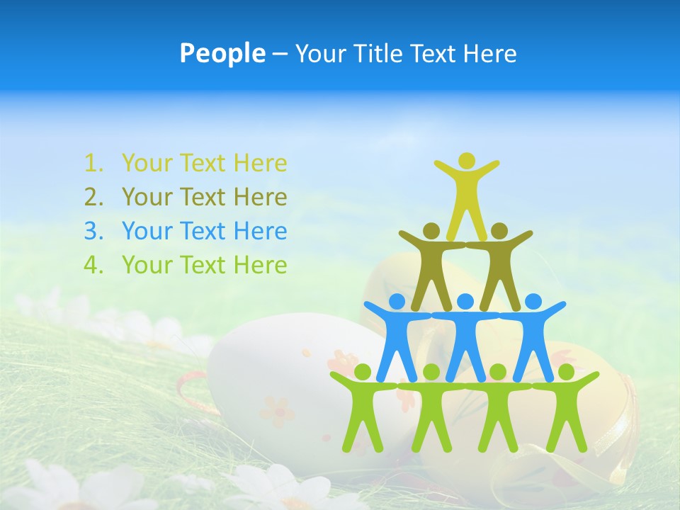 A Group Of Easter Eggs Sitting On Top Of A Green Field PowerPoint Template