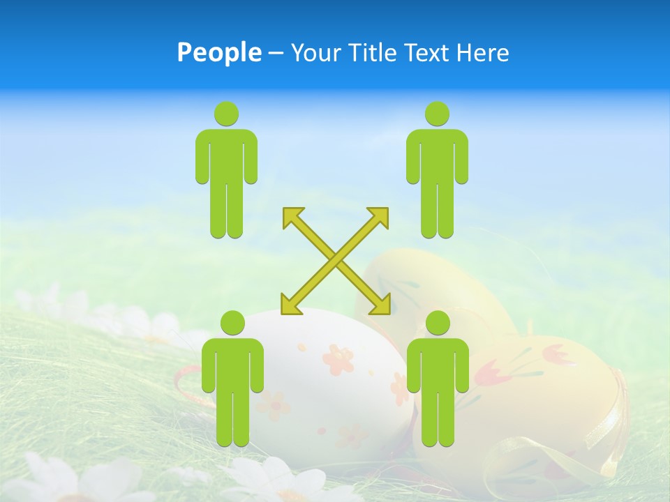 A Group Of Easter Eggs Sitting On Top Of A Green Field PowerPoint Template