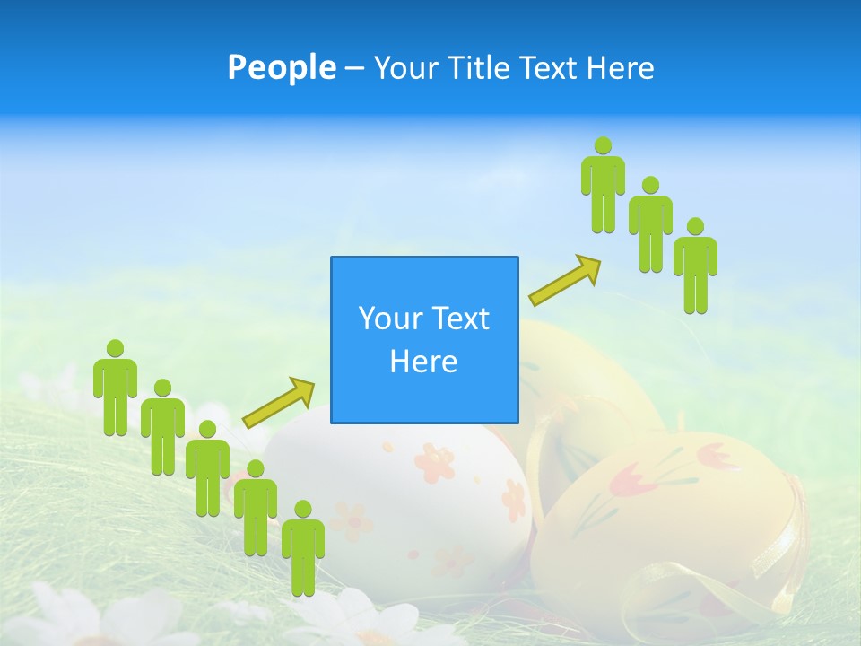 A Group Of Easter Eggs Sitting On Top Of A Green Field PowerPoint Template