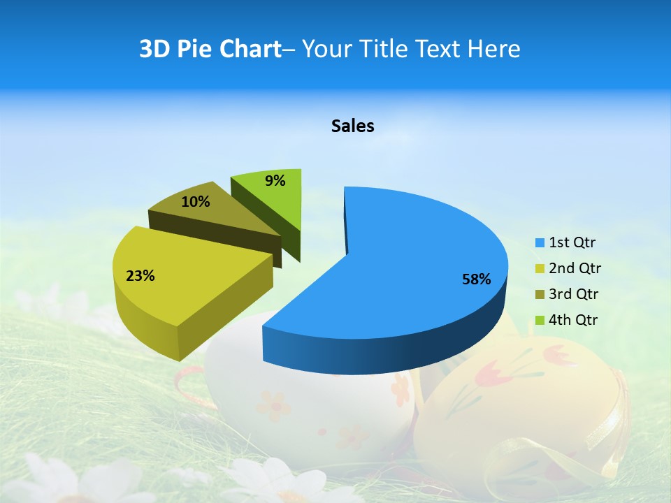 A Group Of Easter Eggs Sitting On Top Of A Green Field PowerPoint Template