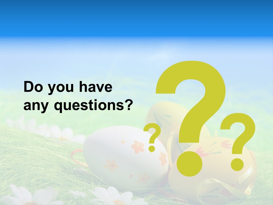 A Group Of Easter Eggs Sitting On Top Of A Green Field PowerPoint Template