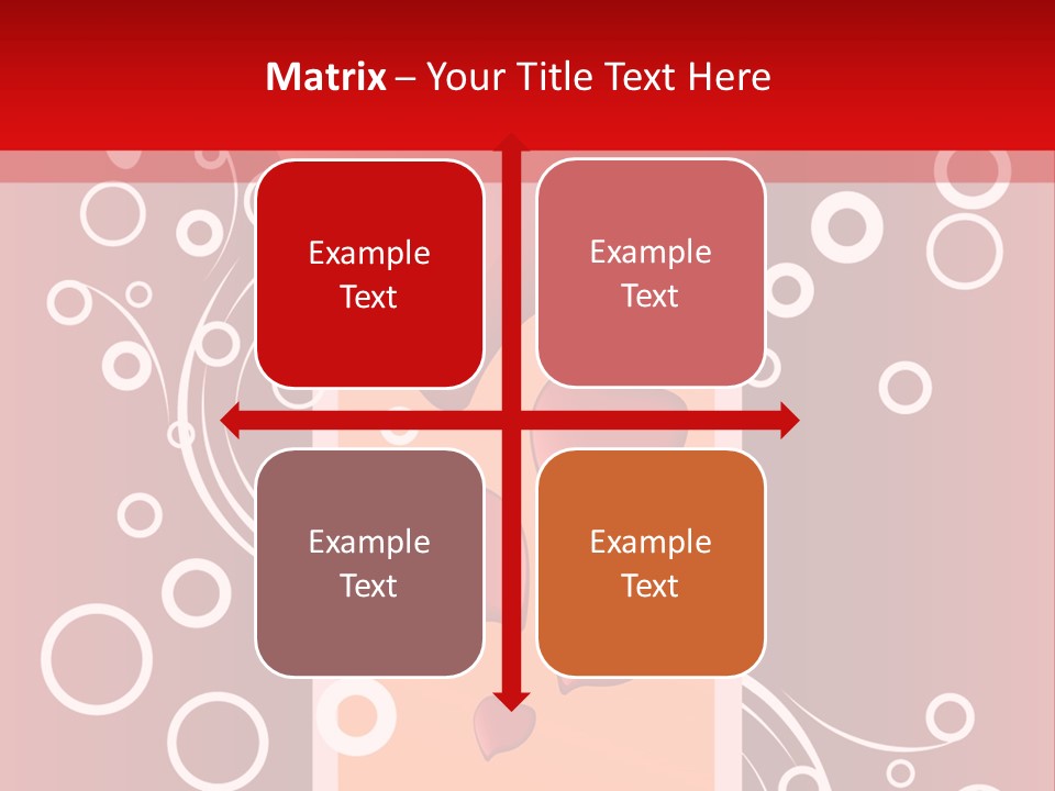 A Red Heart On A Red Background With Bubbles PowerPoint Template