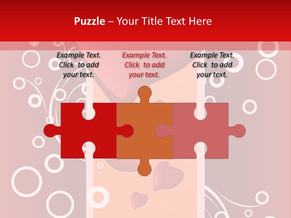 A Red Heart On A Red Background With Bubbles PowerPoint Template