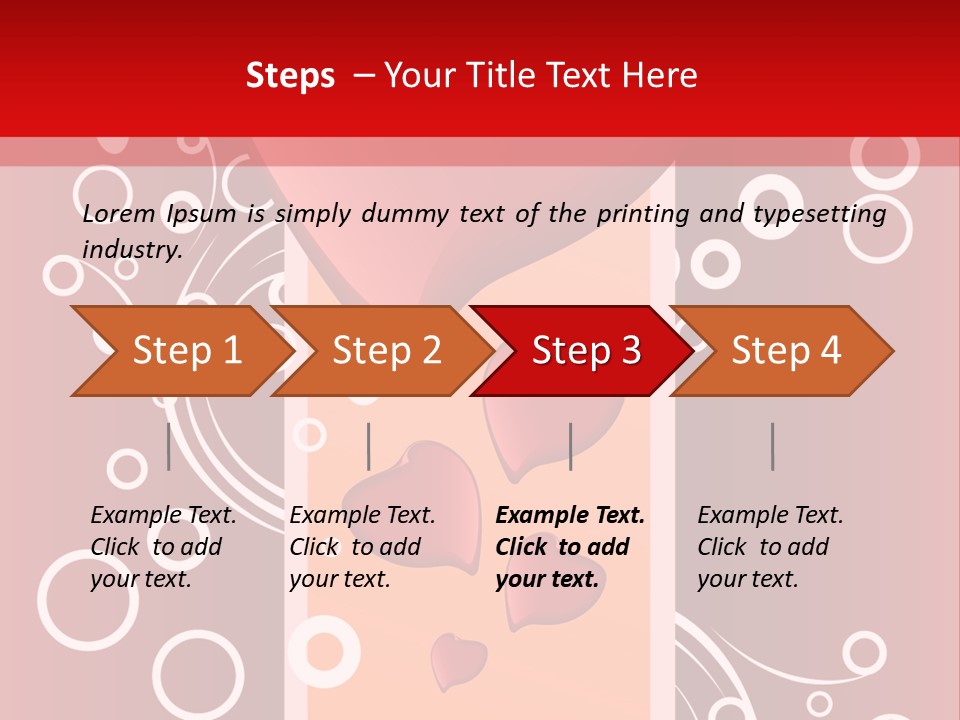 A Red Heart On A Red Background With Bubbles PowerPoint Template