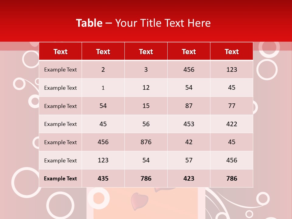 A Red Heart On A Red Background With Bubbles PowerPoint Template