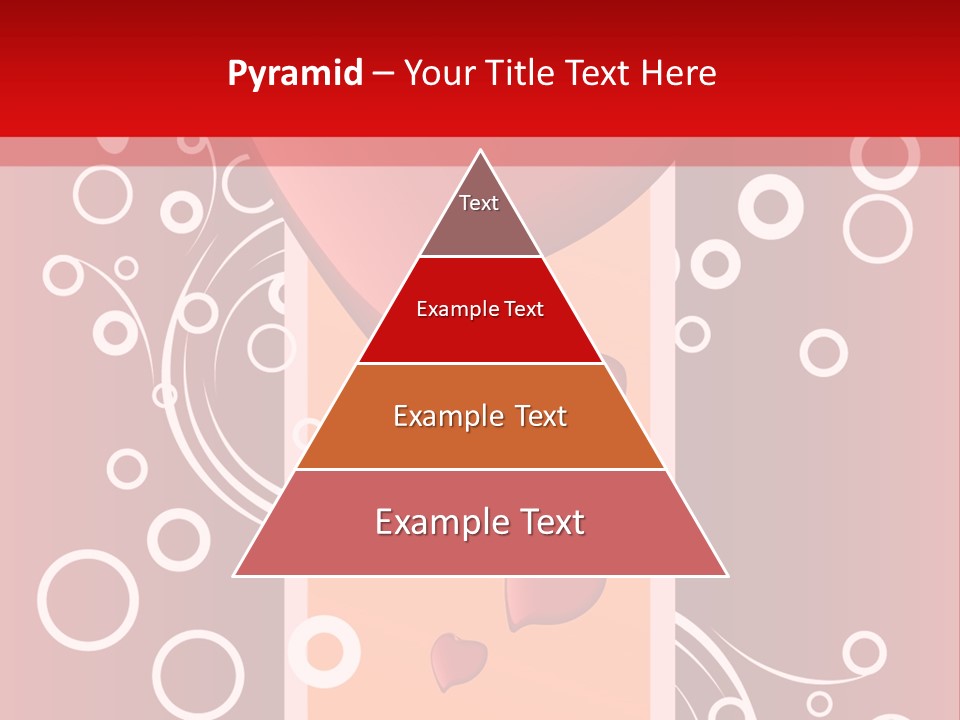 A Red Heart On A Red Background With Bubbles PowerPoint Template