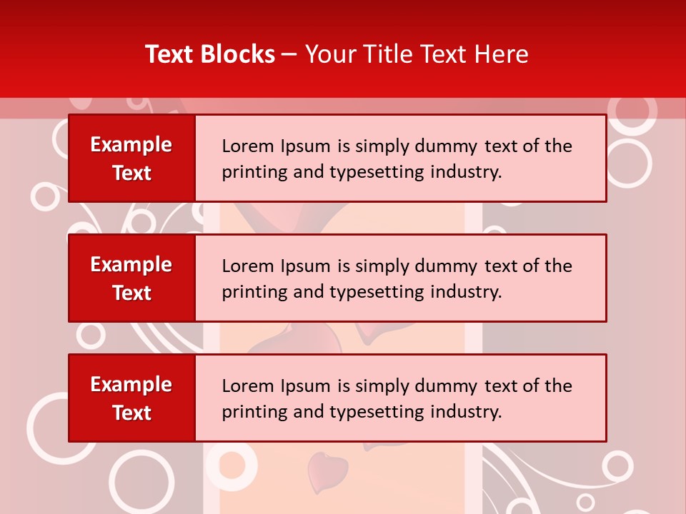 A Red Heart On A Red Background With Bubbles PowerPoint Template