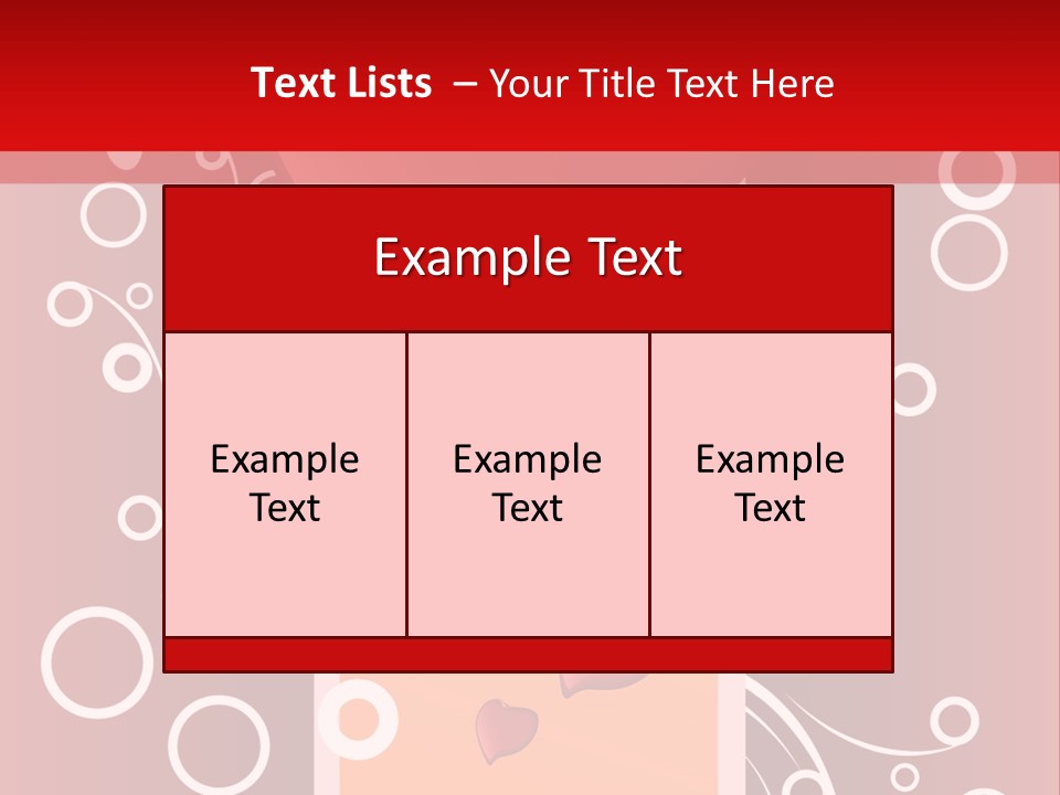 A Red Heart On A Red Background With Bubbles PowerPoint Template