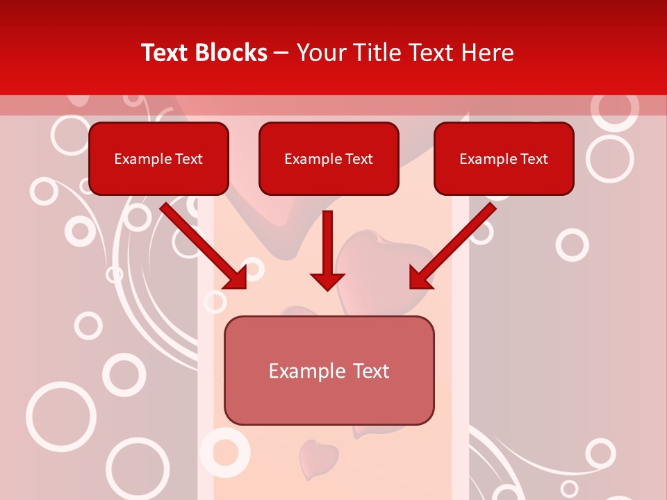 A Red Heart On A Red Background With Bubbles PowerPoint Template