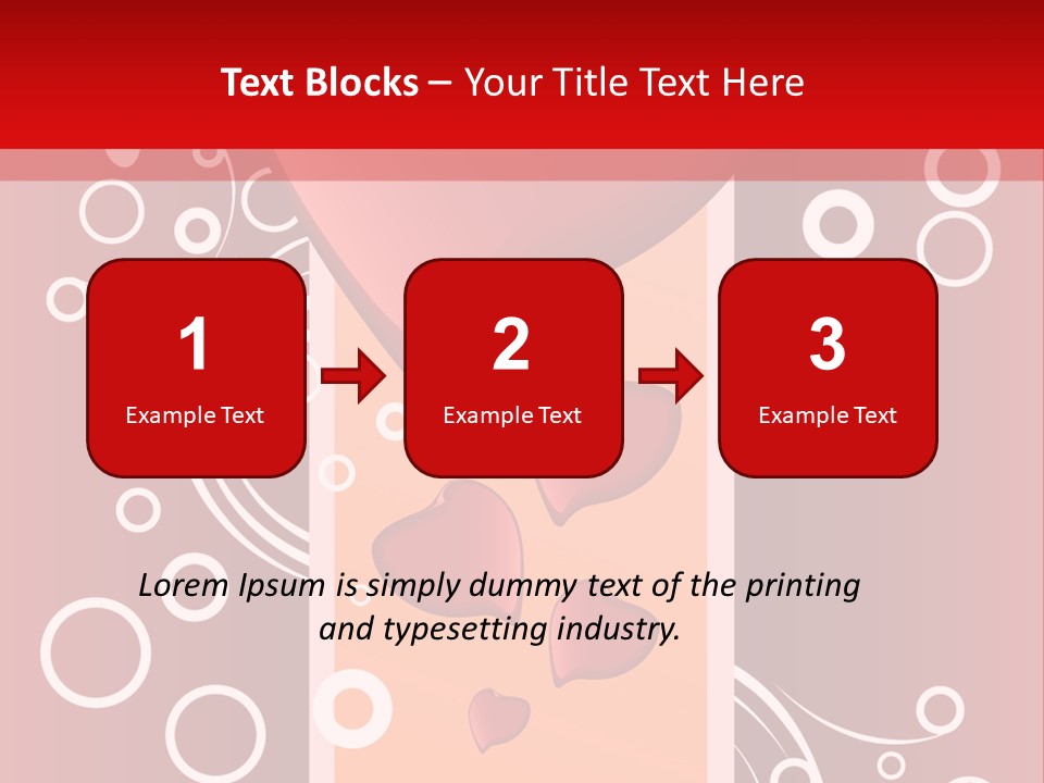 A Red Heart On A Red Background With Bubbles PowerPoint Template