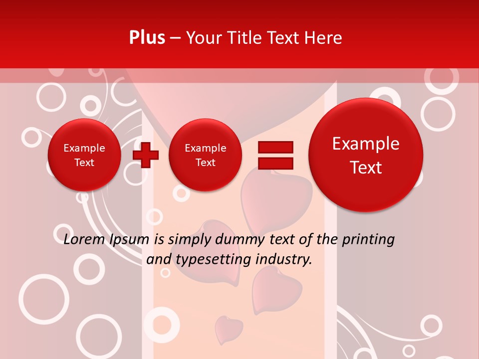A Red Heart On A Red Background With Bubbles PowerPoint Template