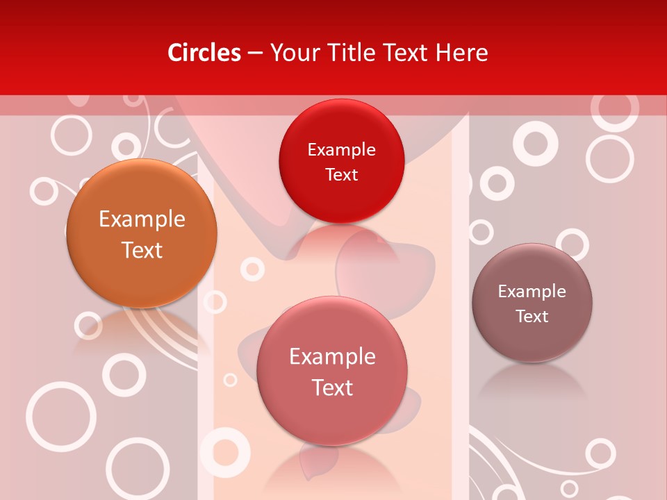 A Red Heart On A Red Background With Bubbles PowerPoint Template
